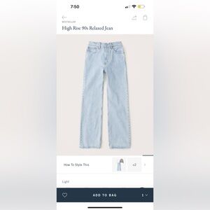 Abercrombie & Fitch Bestseller High Rise 90s Relaxed Jeans